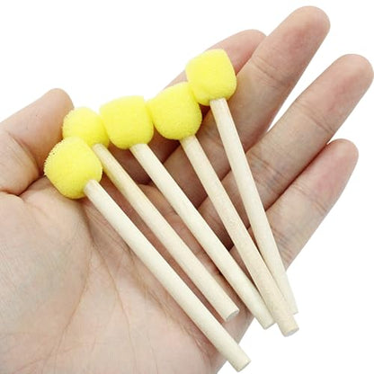 Round Sponge Brush Paint Set, 100 Pcs, 15mm, 0.6 Inch - style: 100 * 0.6Inch