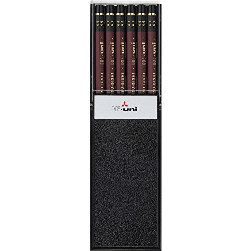 Uni Wooden Pencil, 4H, Box of 12 (HU4H) - style: 4H