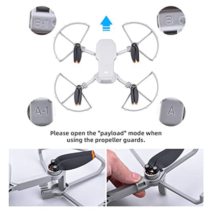 Mini 2 Propeller Holder Guard,HeiyRC Landing Gear Props Protector Bumper Foldable Height Extensions Blade Stabilizer Fixator for DJI Mini 2/Mini SE/Mavic Mini Accessories