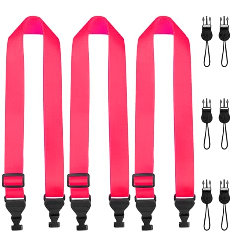 FIEIL 3 Pack Adjustable iPad Strap, Nylon Camera Strap, Comfortable Shoulder Strap for iPad Case, Cellphone Tablet, Camera, Laptop, Binocular, Luggage Bag(Fuchsia Universal Neck Lanyard) - color: Fuchsia
