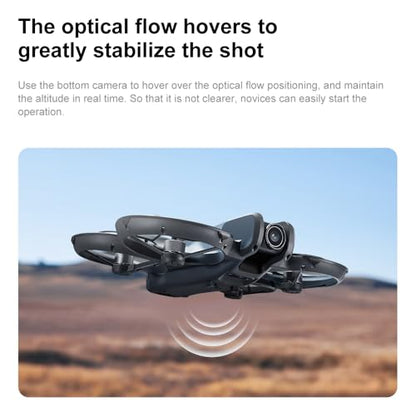 RC Drone with HD Camera for Adults Beginners, FPV Drones with Screen on Controller, Brushless Motor, Intelligent Flight, Gesture Control, 3D Flip, One Key Start, Optical Flow Positioning, Headless Mode, Remote Control Quadcopter Beginner-Friendly Hobby Dr