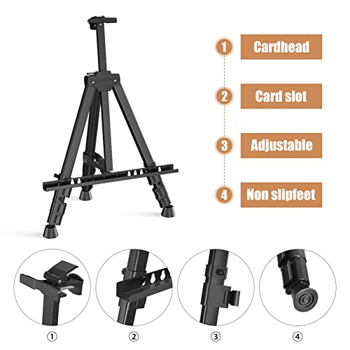 Art Painting Display Easel Stand - Portable Adjustable Floor Artist Easel - style: Black - 1pack
