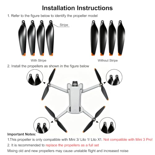 Propellers with Magnetic Screwdriver for DJI Mini 3/ Lito 1/ Lito X1 (24Pcs