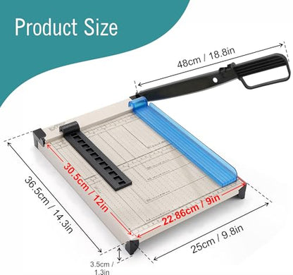 EXTRIC Paper Cutter Heavy Duty 12” Guillotine Papers Trimmer Safety Guard