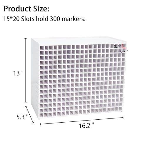 SANFURNEY Art Marker Storage Rack for 300 Markers - size: Rack for 300 Markers - White