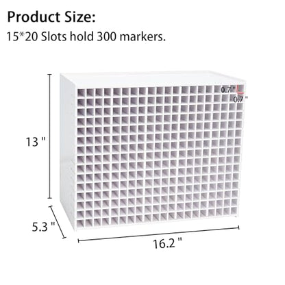 SANFURNEY Art Marker Storage Rack for 300 Markers - size: Rack for 300 Markers - White
