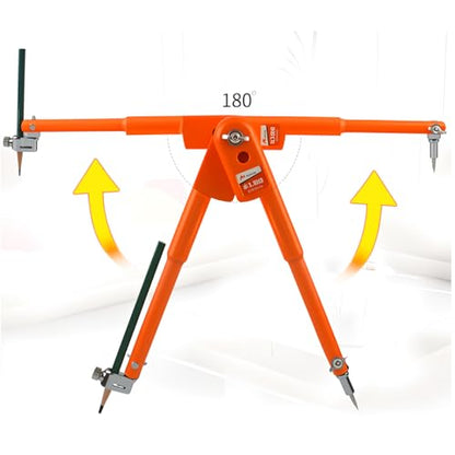 Professional Woodworking Compass，Large Drafting Compass Geometry Tool with Pencil Holder for Carpenters, Math, Art, and Drawing (Large) - style: Large