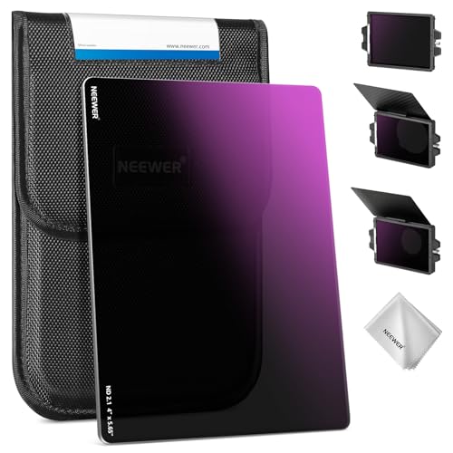 NEEWER ND2.1 (7 Stops) Square ND Filter, 4"x5.65" Dual Sided 30 Multi Nano Coated Cinema Neutral Density Filter for NEEWER Matte Box Compatible with Tilta Compatible with SmallRig - style: ND2.1 (7 Stops)