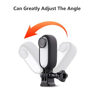 Mounting Frame Bracket for Insta360 Go 3 with 1/4" Thread Adapter – Lightweight Camera Holder, Secure Mount for Tripods, Selfie Sticks, and Accessories