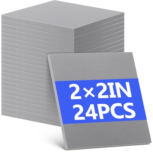 Maitys 24 Pcs Rubber Stamp Sheets for Laser Engraving Machine, Gray - color: Gray