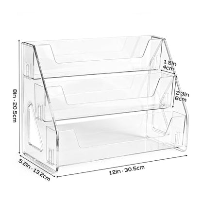 Vowcarol Clear Acrylic Paint Organizer Tall Version - 3 Layer, 24 Bottles Miniature Paint Holder, Craft Organizer Rack