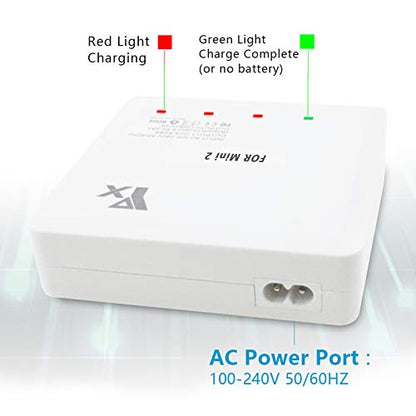 Battery Charger for DJI Mini 4K,Mini 2 SE Drone,6 in 1 Rapid Multi Charging Hub,Simultaneous Charge 4 Batteries
