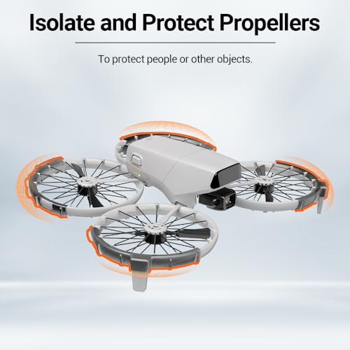 Protective Guard Bumper Ring for DJI Flip Drone Propellers Bezel Anti-Collision Protectors Prop Frame Cover Guards Accessories (Black)