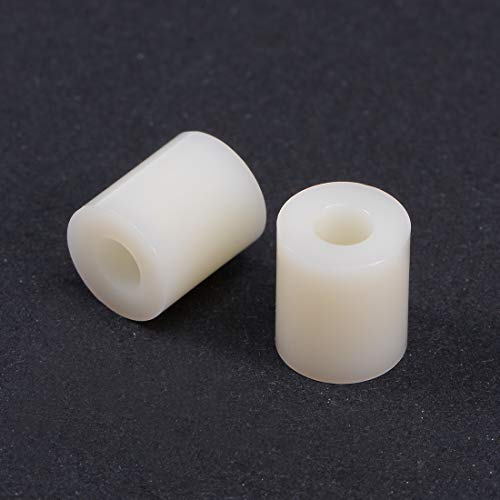 uxcell Nylon Round Spacer Washer 3mm ID 7mm OD 8mm L White 100Pcs