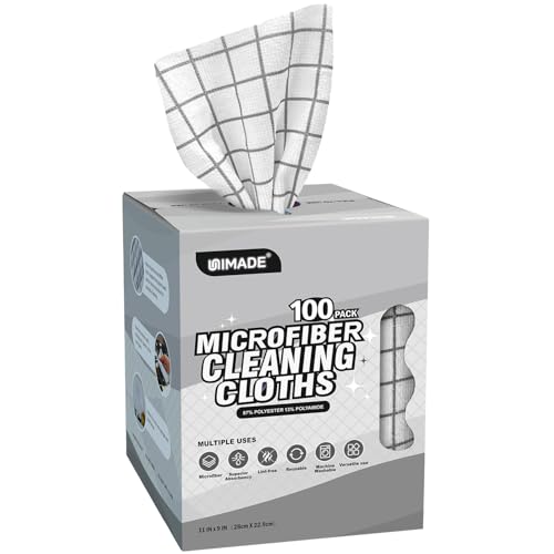 UNIMADE Microfiber Cleaning Cloths, 100 Sheets Kitchen Towels & Dish Cloths - color: Brid Pattern