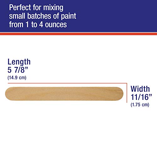 TCP Global Wood Paint and Epoxy Resin Mixing Sticks - 50 Pack
