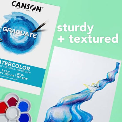 Canson Graduate Watercolor Paper Pad, 11x14 in - size: 11x14 inch