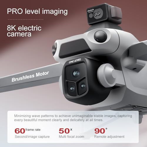 Drones with Camera for Adults 4K (Gray, 3-Battery Set) - color: Gray