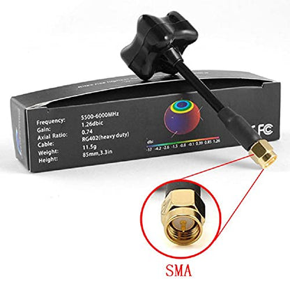 Circular Polarized Triumph Antenna Heavy Duty Cable Extra Compact for FPV Racing Quadcopter Accessories - size: SMA