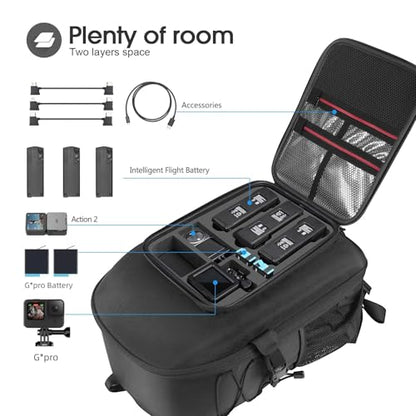 Smatree Professional Backpack for DJI Air 3 - color: Black- For DJI Air 3