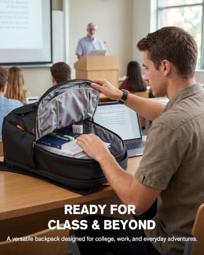 Tolaccea Travel Laptop Backpack 30L Carry On TSA Approved for Commute Trips - color: Black