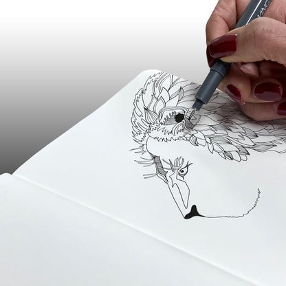 Zieler® 5.1" x 8.3" (130mm x 210mm) Hardcover Sketchbook, Pale Ivory Sheets, 140gsm, 80 Sheets - color: 210mm x 130mm