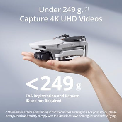 DJI Mini 4K Fly More Bundle, Drone with 4K UHD Camera for Adults, 3 Batterys, Drone Case, Propellers Compatible, Propeller Guard, landing pad