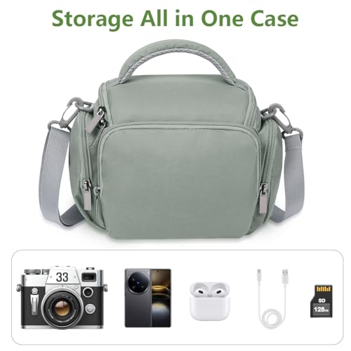 Ainiv DSLR Camera Bag, Large Waterproof Anti-Shock SLR Camera Case, Grey - color: Grey