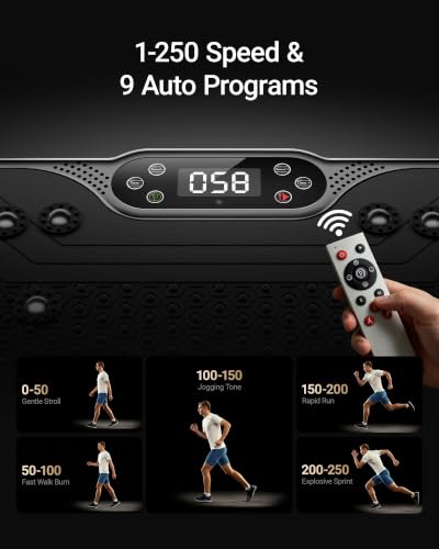 Vibration Plate Exercise Machine Vibrate Platform Full Body Skaking Fitness - color: Black