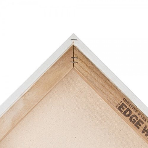 Creative Mark The Edge Deluxe Cotton 1-1/2" Deep Stretched Canvas for Painting, 10x15 Pack of 3, 14oz. Primed Weight, Universal Archival Priming, Medium Tooth, Hand-Stretched Canvas for Painters - size: 10x15"