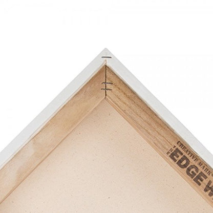 Creative Mark The Edge Deluxe Cotton 1-1/2" Deep Stretched Canvas for Painting, 10x15 Pack of 3, 14oz. Primed Weight, Universal Archival Priming, Medium Tooth, Hand-Stretched Canvas for Painters - size: 10x15"
