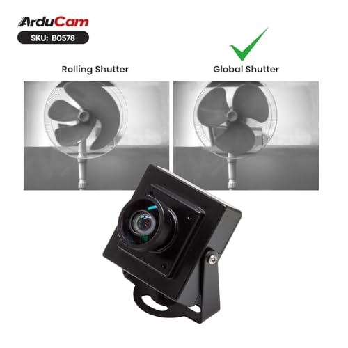 Arducam 2.3MP USB Camera Module, Global Shutter 110°(D) Wide Angle Lightburn Camera, 1080p@90fps High Speed USB 2.0 UVC Webcam for Windows, Linux, Android, and Mac OS