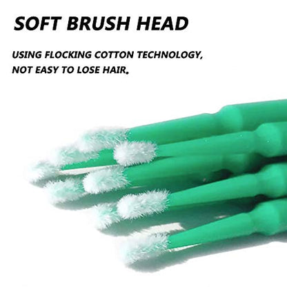 100 Pack Phone Charge Port Cleaning Tool kit,Bendable Mini Soft Round Brushes Cleaner Compatible with iPhone 11 Pro Speaker Tablet Camera Laptop Computer Smartphone - color: Green