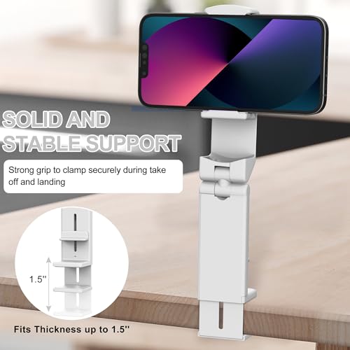 Perilogics Airplane Phone Holder Mount, Plane Travel Essentials (White) - color: White