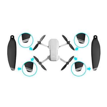 16Pcs Mavic Mini Propellers Compatible with DJI Mavic Mini Drone Replacement Low-Noise and Quick-Release Blades Props - color: Silver