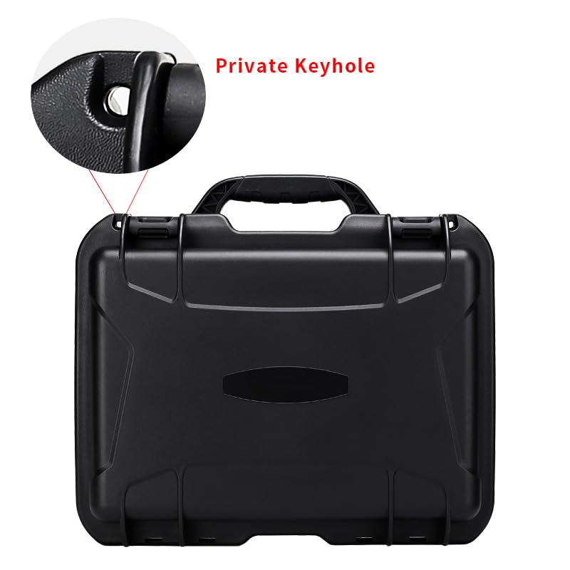 17in Waterproof Hard Shell Case with DIY Customizable Foam Insert (14.6 x 10.2 x 6.7in Interior) - color: Black-17in