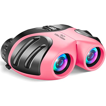 LET'S GO! Binocular for Kids, Compact High Resolution Shockproof Binoculars - color: Rose Pink