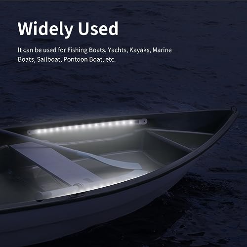 RVZONE Marine LED Boat Strip Lights, White 2‑Pack IP67 Interior Lighting - color: White/11.8 inch/2 Pcs