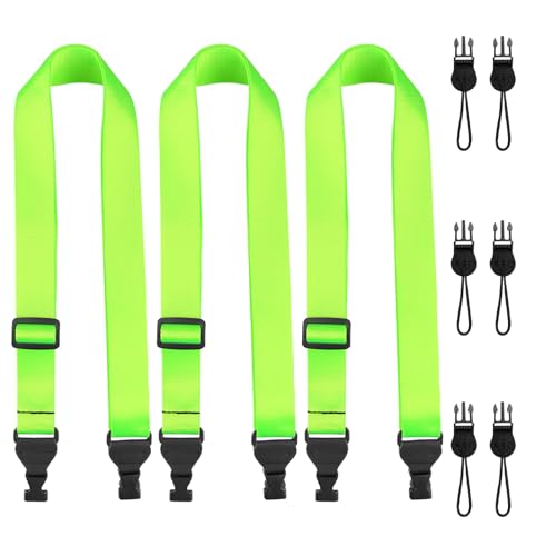 FIEIL 3 Pack Adjustable iPad Strap, Nylon Camera Strap, Comfortable Shoulder Strap for iPad Case, Cellphone Tablet, Camera, Laptop, Binocular, Luggage Bag(Fluorescent Green Universal Neck Lanyard) - color: Fluorescent Green