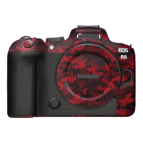 Camera R6 Skin for Canon EOS R6 EOSR6 Anti-Scratch Vinyl Wrap Cartoon Film Body Protector Coat Photography Accessories Sticker (Mamba Red) - color: Mamba Red