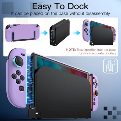JETech Slim Dockable Case for Nintendo Switch 2, Light Purple - color: Light Purple