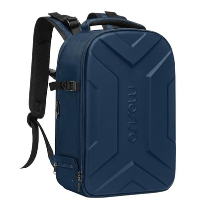 MOSISO Camera Backpack, Photography Camera Bag Waterproof Hardshell Case - color: Steel Blue