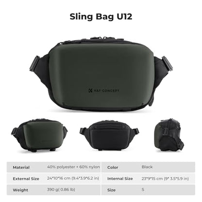 K&F CONCEPT Small Camera Sling Bag Everyday Shoulder Bag - color: 15 Deep Green Small