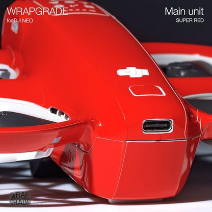 WRAPGRADE Skin Sticker Compatible with DJI NEO Full Wrap (Super Red) - color: Super Red