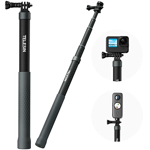TELESIN 120cm/47.2in Invisible Selfie Stick for GoPro DJI Insta360