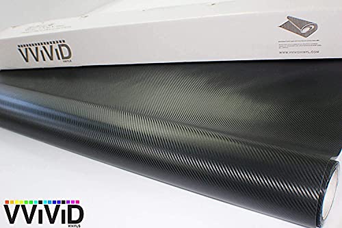 VViViD XPO Black Carbon Fiber Car Wrap Vinyl Roll Featuring Air Release Technology (2.5ft x 5ft) - size: 2.5ft x 5ft