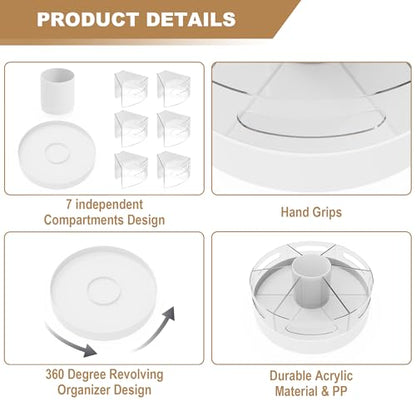 CraftGenes Rotating Organizer, Clear Acrylic Pen Holder, Marker Organizer