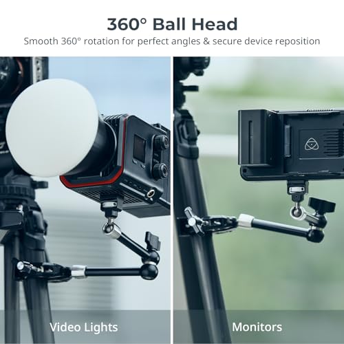 SMALLRIG 12.9 Inches Magic Arm Clamp, with 1/4 Screw & Anti-Deflection Pin