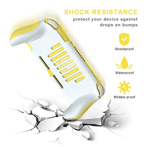 Grip Case for Nintendo Switch Lite,Hand Grips Handles Ergonomic Protective Case,Accessories Compatible with Nintendo Switch Lite (Yellow) - color: Yellow