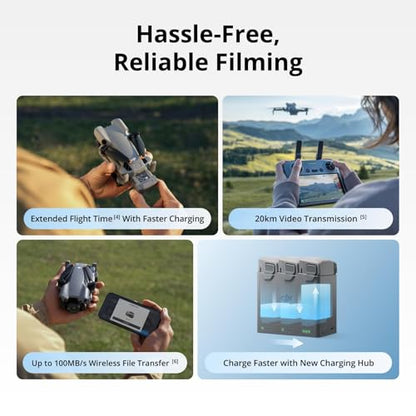 DJI Mini 5 Pro Drone Fly More Combo (RC 2) 1" CMOS Sensor, 4K Video, Obstacle Sensing, 4 Battery Bundle with Deco Essentials CPS Exclusive 26 Month Protection Pack, Software & Accessory Kit